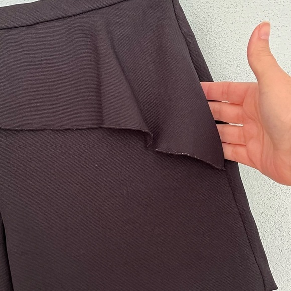 Maje Farra Black Shorts Ruffle Front Pull On Minimalist Contemporary Size Small - Picture 7 of 14